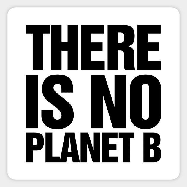 There Is No Planet B Black Sticker by TeeTime